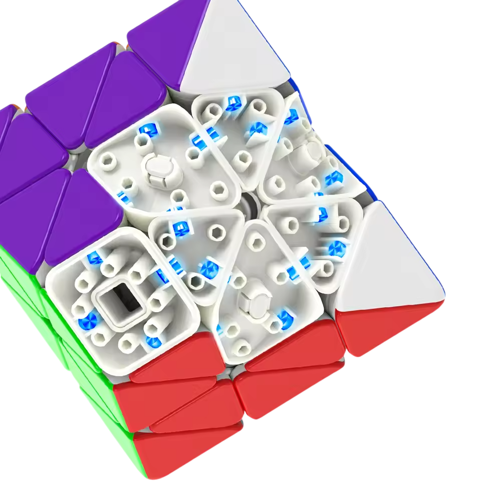 intérieur du mécanisme du rubiks cube losange