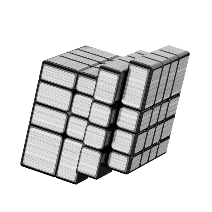 Rubik's cube miroir 4x4 mélangé argenté