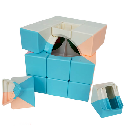 rubik's cube géant pastel démonté