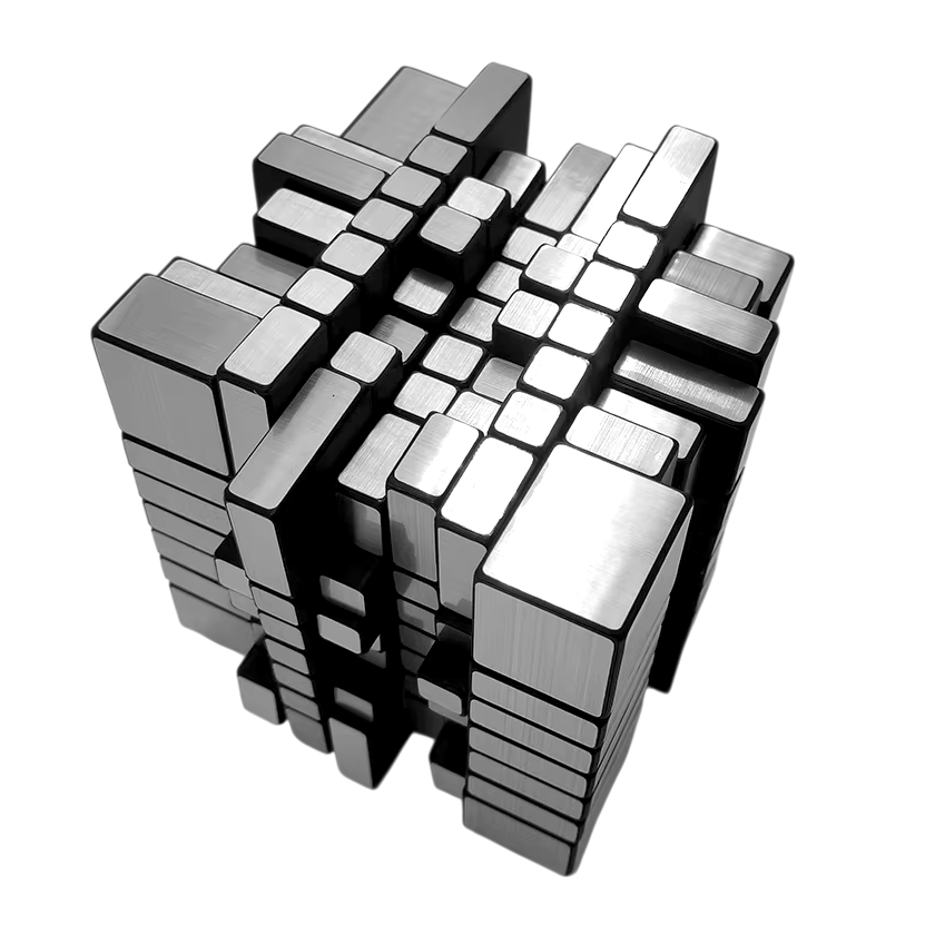 Mirror cube argenté 7x7x7
