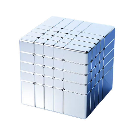 rubiks cube miroir 5x5 argenté