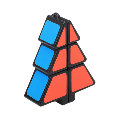 rubiks cube en forme de sapin de noel noir